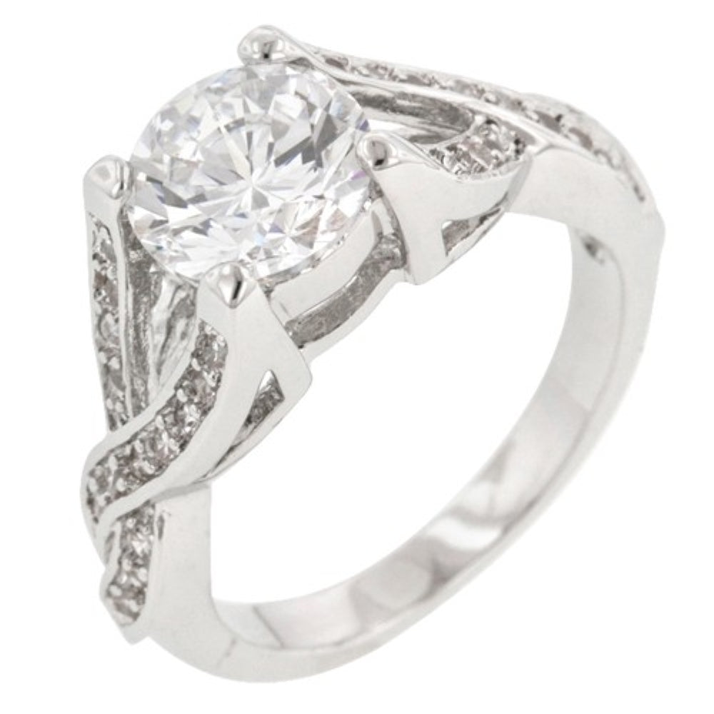 Bague solitaire de luxe en diamant de laboratoire de 0,60 carat • Or blanc • Taille 7