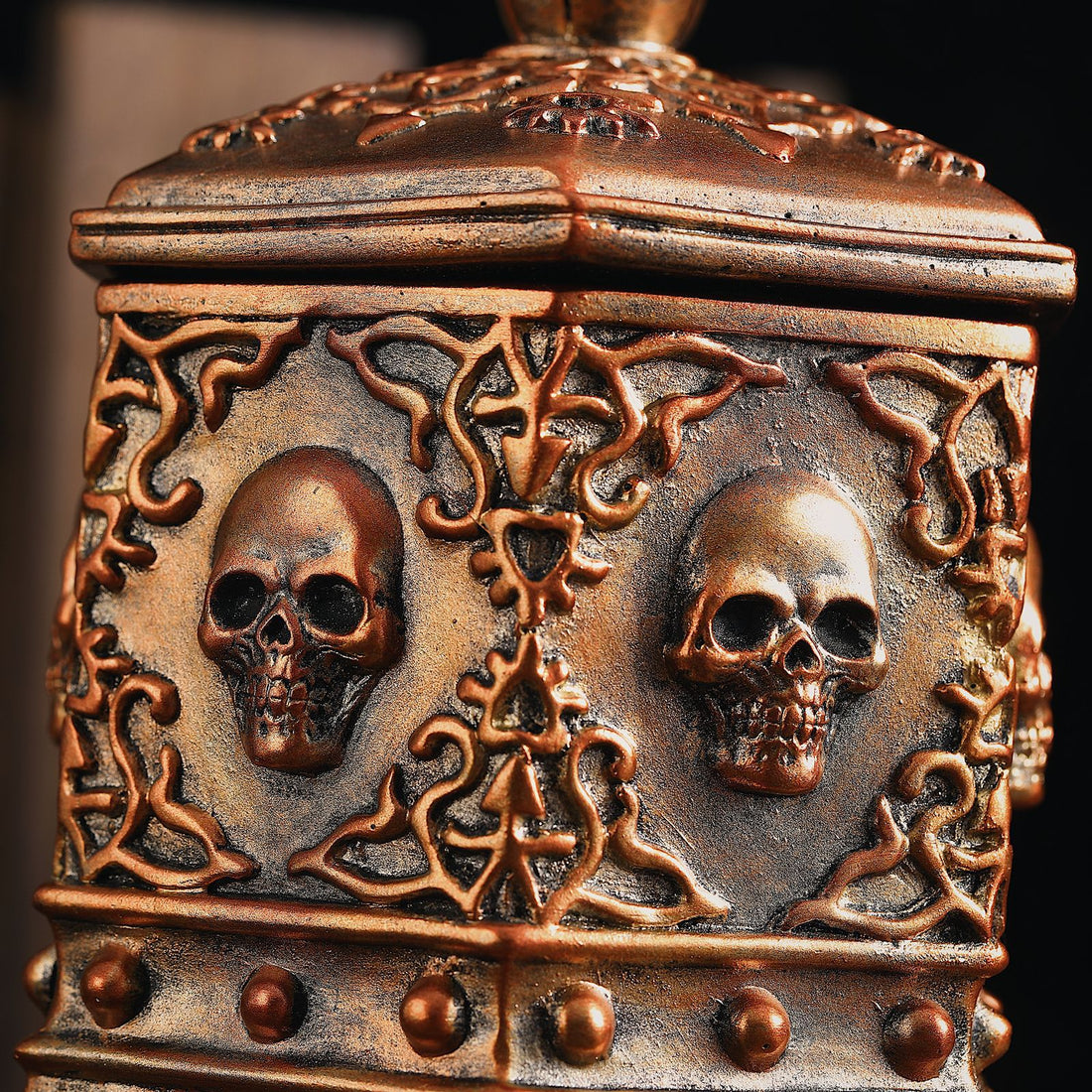 Gothic Bronze Jewelry Box | Desktop Decoration | Halloween Gift