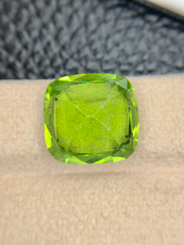 19.96 ct Natural Peridot – Massive Cushion Cut Evening Emerald – ICA Certified