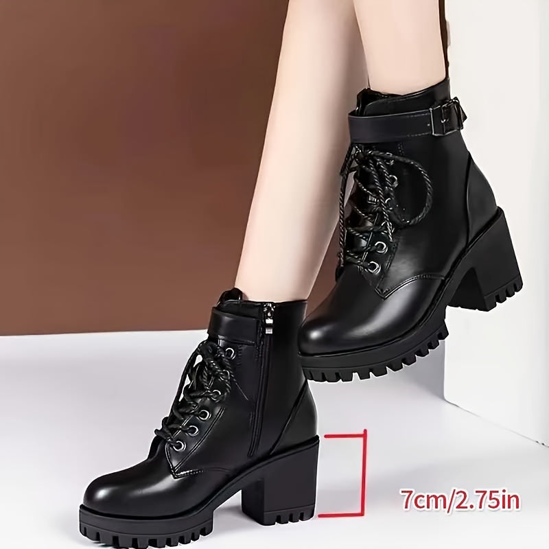 Bottines à lacets compensées Chaussures tendance Darkwave