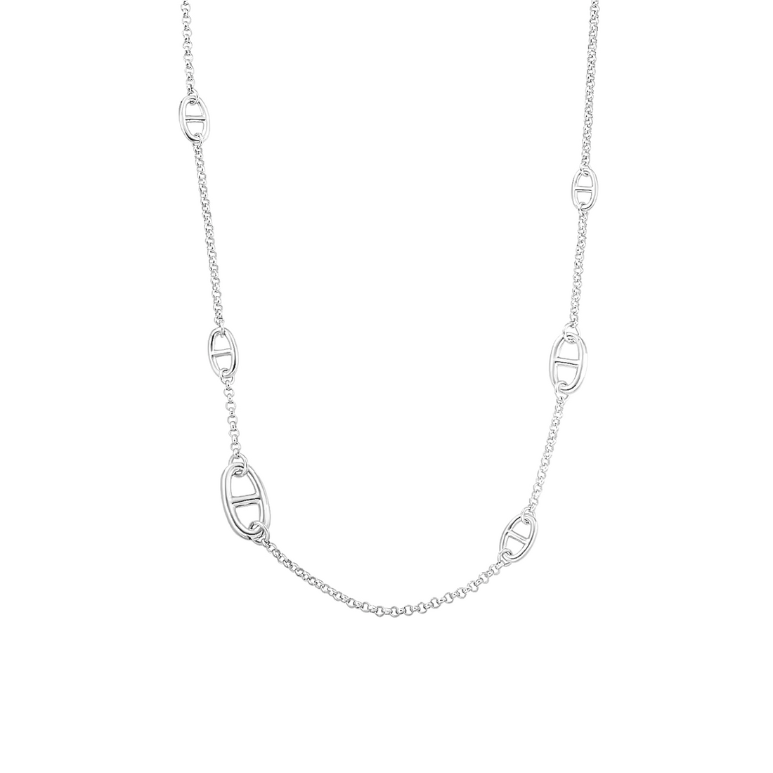24" 18K White Gold or 18K Gold plated Lariat Chain Necklace