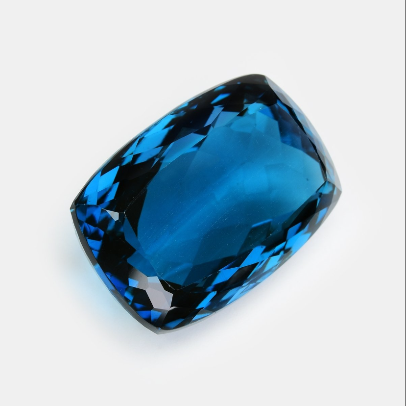 41.68 ct Natural Blue Topaz Cushion Cut Statement Stone ICA Certified