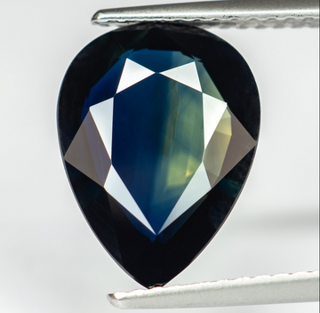 3.45 ct Unheated "Oceanic Teal" Sapphire | Rare Pear Specimen | Bellerophon Certified