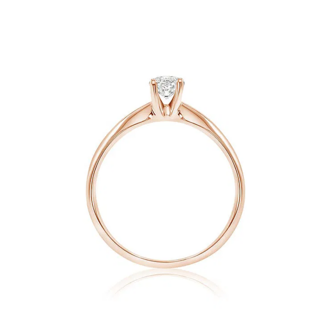 1.52 CTW Lab-Grown Diamond Solitaire Ring – 14K Rose Gold, Round Brilliant, Size 7