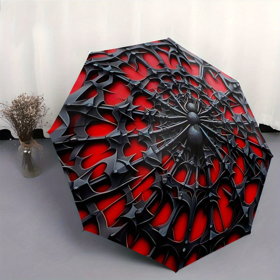 Parapluie Toile d'Araignée Automatique Coupe-Vent pour Mode Alternative