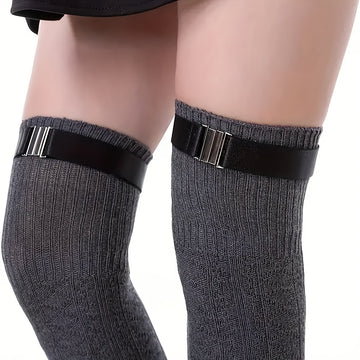 Darkwave fashion Black 2-Pack Elastic Garter Alternative Adjustable Thigh Bands