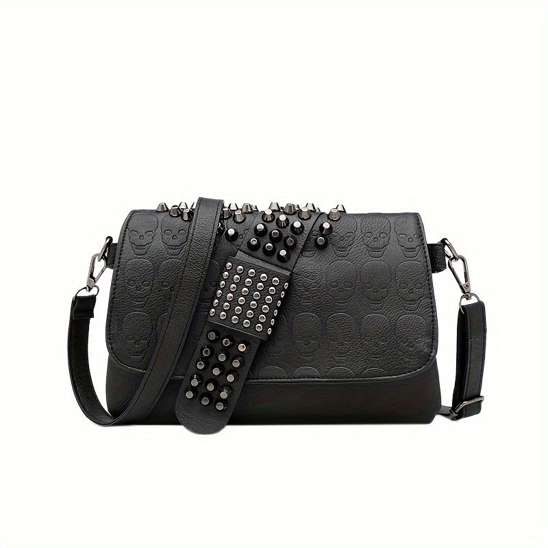 Shadow Sentry : Sac bandoulière clouté Rivet Skull