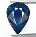 Natural Deep Blue Sapphire Pear 3.366ct No Heating Bellerophon Certified B45993 Basaltic Deposit 11.92x8.39x4.54mm - VF Jewelry and Gems