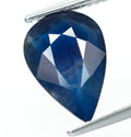 3.366ct Natural Blue Sapphire Pear No Heat Certified Deep Blue - VF Jewelry & Gems