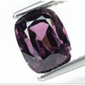 2.77ct unheated natural spinel deep purple cushion cut 8.65x6.62mm Burma Myanmar GRA certified loose stone – side profile