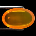 Fire Opal Oval Cabochon 6.80ct Vivid Orange Transparent No Treatment ALGT Certified - VF Jewelry and Gems
