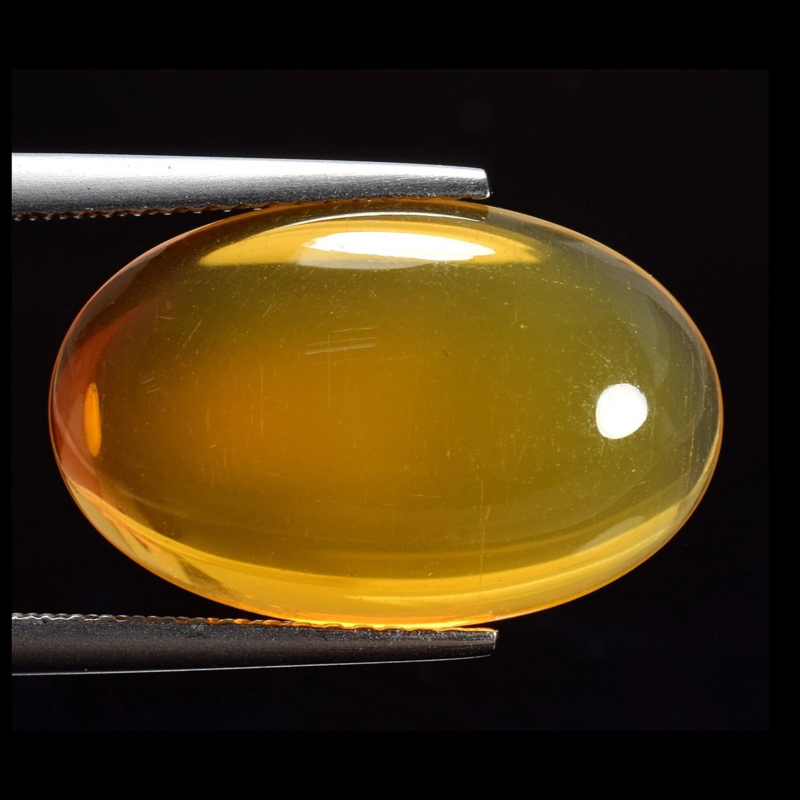 Fire Opal Oval Cabochon 6.80ct Vivid Orange No Treatment ALGT Certified - VF Jewelry and Gems
